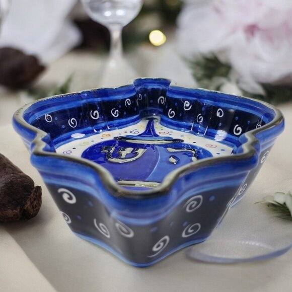 Vintage Jacob Rosenthal Dreidel Candy Dish Susan Fischer Weis Judaica Collection - Picture 5 of 15